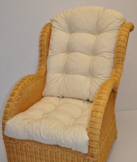 Rattani Sesselauflage Polster Kissen für Rattan Ohrensessel Rattansessel beige