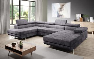 Furnix Wohnlandschaft Zante Sofalandschaft U-Sofa mit Schlaffunktion und 2 Bettkästen, Maße BxHxT: 345x90x202 cm, hochwertiger Polsterstoff in Samtoptik