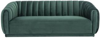 Casa Padrino Luxus Samt Sofa Grün 230 x 95 x H. 84 cm - Wohnzimmer Sofa - Wohnzimmer Möbel - Luxus Möbel - Wohnzimmer Einrichtung - Luxus Einrichtung - Luxus Qualität