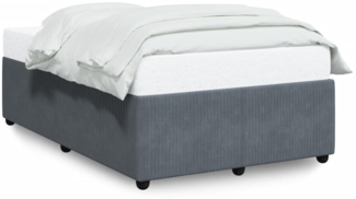 vidaXL Bettgestell ohne Matratze Dunkelgrau 120x190 cm Samt 3284995