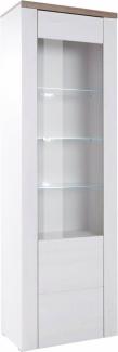 Home affaire Vitrine Larona, zeitlose Glasvitirne, Hochschrank Höhe 205,6 cm Stauraumvitrine mit dekorativer Rahmenoptik