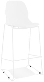 KADIMA DESIGN Outdoor Sitzhocker | 75cm | Wetterfest Komfortabel | Weiß | Bis 120kg