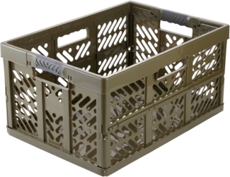 keeeper ben Stabile Profi-Klappbox mit Soft-Touch Griffen, 54 x 37 x 28 cm, 45 l, Grün (Olive)