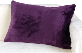 Kissenhülle Kuschel "Celina", in der Größe "40 x 60cm" - Violett - Kissenbezug mit Reißverschluss