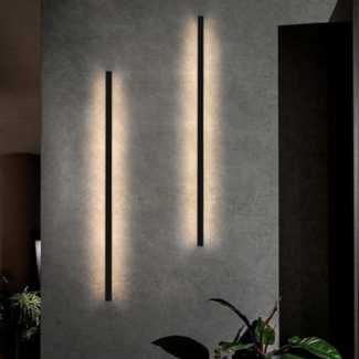 ZMH 2ER Wandlampe led Wandleuchte innen - Modern 100CM 34W Flur Up Down Warmwei? Flurlampe Wohnzimmerlampe Schwarze Bettlampe Wandbeleuchtung fr Treppenhaus Wohnzimmer Kinderzimmer Schlafzimmer