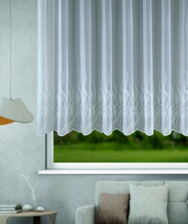 Sehlbach Gardine Jacquard Ornamente weiß 300x145 cm