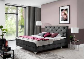 Adel 140X200, Boxspring Bett, Grau