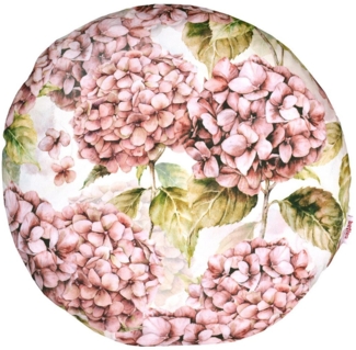 beties Kissenhülle Landlust-Hortensie, (1 Stück), 100% Baumwolle, Hortensien in burgundy-rose, verschiedene Größen