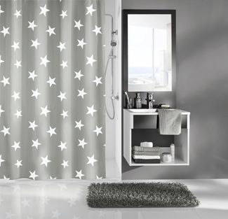Kleine Wolke Duschvorhang Nova Breite 240 cm (1-tlg), platin