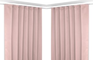 Beautex Verdunkelungsvorhang 2er Set Verdunkelungsgardine mit U-Band, Blackout Vorhang abdunkelnd, Kräuselband (2 St), verdunkelnd