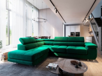 Masseno Ecksofa SELVA mit Schlaffunktion L-Form, Sofa mit Bettkasten