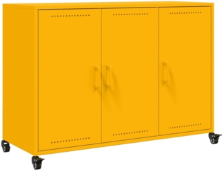 vidaXL Sideboard Senfgelb 100,5x39x72 cm Stahl 846683