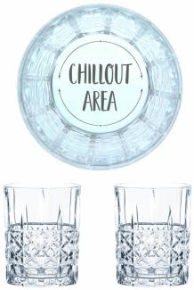 Nachtmann Whiskyglas Gravur Chillout Area, Whiskeygläser Set, Gravur, Geschenk, Kristallglas, 345 ml, 2er Set