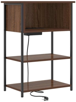 vidaXL Nachttisch Braun Eichen-Optik 55 x 31 x 76 cm Holzwerkstoff 859504