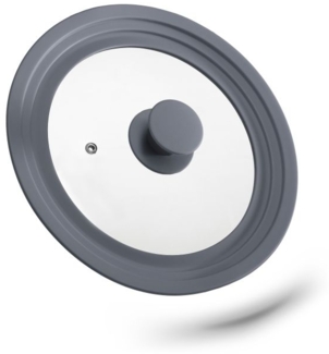 2x Topfdeckel 20-24 cm Silikonrand grau 10031903