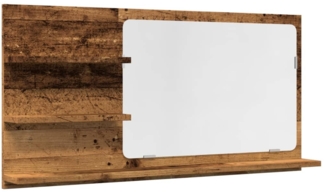 vidaXL Badspiegel mit Ablagen Altholz-Optik 90x11x45 cm Holzwerkstoff 856262