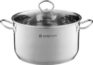 AMBITION Topf mit Glasdeckel 8. 2L ACERO (60814)