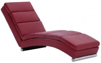 vidaXL Chaiselongue Weinrot Kunstleder 281292