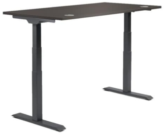 Soennecken Schreibtisch 1200x605-1255x800 mm Platte Eiche dunkel Gestel