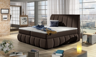 Eltap Vincenzo Bett (Soft 66) 160X200 Holzrahmen , Braun, 224 x 126 x 160 cm