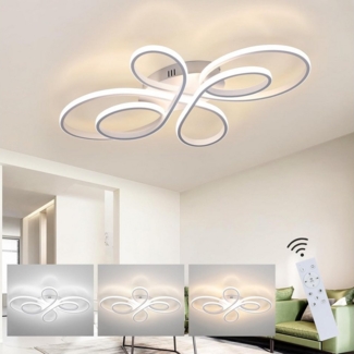 ZMH LED Deckenleuchte Whonzimmer Modern Schmetterlingforming Flur, Hochwertige Material, LED fest integriert, Design Deckenbeleuchtung Groß für Esszimmer Büro Küche