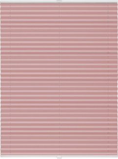 ondeco Plissee ohne Bohren mit Klemmträger, Sonnenschutz für Fenster innen, blickdicht, Faltrollo, Rosa, 40x130 cm