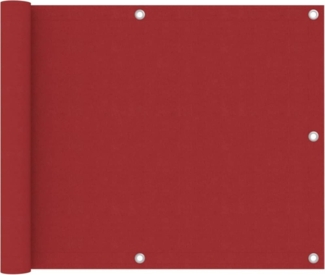 vidaXL Balkon-Sichtschutz Rot 75x600 cm Oxford-Gewebe 135035