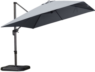 PURPLE LEAF Ampelschirm Rechteckiger Alu Balkonschirm, Groß Sonnenschirm, LxB: 330,00x270,00 cm, für Gartenterrasse, Poolterrasse