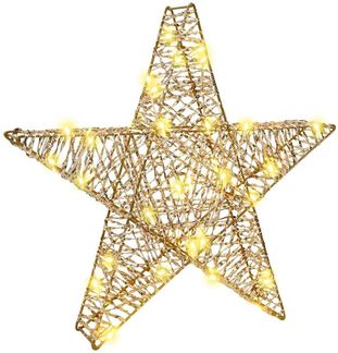 vidaXL 3D Stern mit 50 LEDs Warmweiß 55 x 52,5 x 9 cm PET 42019103