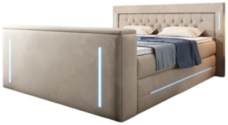 Luxusbetten24 Boxspringbett Divalo, mit TV Lift und Stauraum