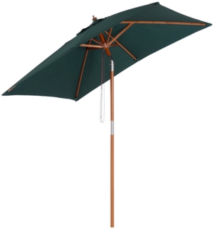 Celya Sonnenschirm Sonnenschirm Balkonaus, 200x150cm aus Tannenholz, 3-stufig einstellbar, LxB: 235x150 cm, 3-stufig einstellbar, grüner Gartenschirm für Terrasse & Garten, Sonnenschirm Knickbar 200x150cm aus Tannenholz