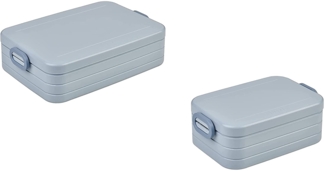 Mepal 2-tlg Take a Break Set – Nordic Blue neu – Groß/Klein – Lunchbox mit Trennwand – ideal für Mealprep – spülmaschinenfest, ABS