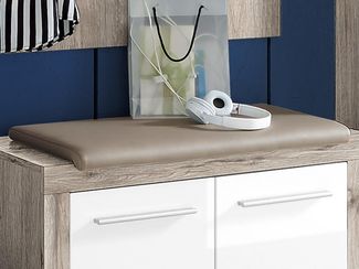 Sitzkissen >Katharina< in Cappuccino matt aus Polyester - 70x36cm (BxT)