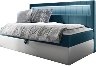 Boxspringbett 'Gladino Junior 2' blau 80x200 cm