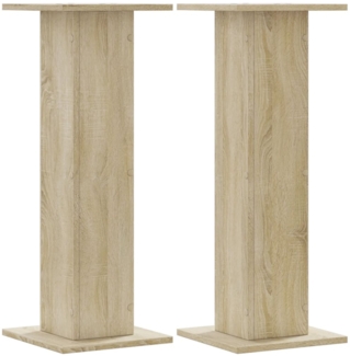 vidaXL Lautsprecherständer 2Stk. Sonoma-Eiche 30x30x80cm Holzwerkstoff 852665
