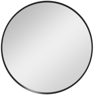 HOMCOM Wandspiegel 61 cm Runde Badspiegel (Badezimmerspiegel, 1-St, Dekospiegel), für Bad, Wohnzimmer, Flur, Schlafzimmer, Schwarz