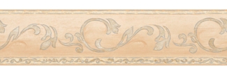 A.S. Création Bordüre Only Borders 11, strukturiert, Barock, Motiv, ornamental, Tapete Bordüre Floral Metallic Borte Wohnzimmer modern Design Optik