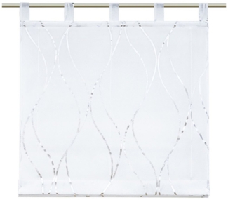 Joyswahl Raffrollo, mit Schlaufen, freihängend, mit Foliendruck, ohne Bohren,Silber