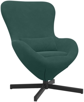 vidaXL Eiersessel Dunkelgrün 63 x 73 x 90 cm Samt 42002758