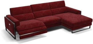 Sofanella Ecksofa MILO Eckcouch Wohnlandschaft Stoffsofa in Rot