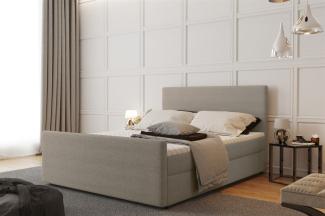 Boxspringbett Schlafzimmerbett CARO 120x200 cm Stoff Scala Truffle