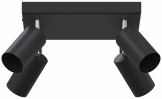 vidaXL Deckenstrahler Schwarz 26 x 26 x 16.5 cm Stahl 4108200