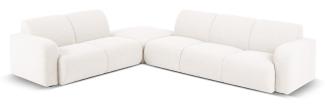 Micadoni Boucle Ecksofa Molino 6-Sitzer Links Boucle Weiß