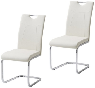 HTI-Living Esszimmerstuhl Esszimmerstuhl Beige Kunstleder Kelly C (Set, 2 St), Freischwinger Schwingstuhl