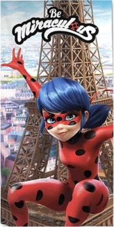 Miraculous - Ladybug Badetuch, Mikrofaser, Mädchen Strandtuch 70x140 cm schnelltrockend