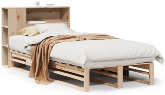 vidaXL Massivholzbett mit Regal ohne Matratze 100x200 cm 3323902