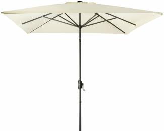 Derby by Doppler Sonnenschirm / Kurbelschirm "Basic Lift neo 200 x 250", natur, 250 x 200 cm