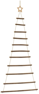 vidaXL Hängender Weihnachtsbaum mit Sternspitze 74x150 cm Naturzweig 4101011