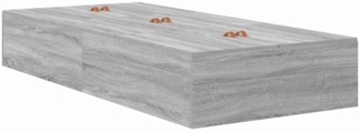 vidaXL Aufbewahrungsbettgestell mit Speicher Graues Sonoma 80 x 200 cm 3335338