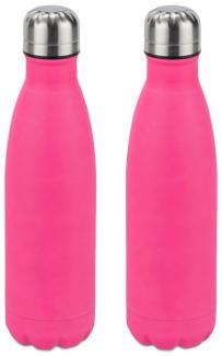 2 x Trinkflasche Edelstahl pink 10028147